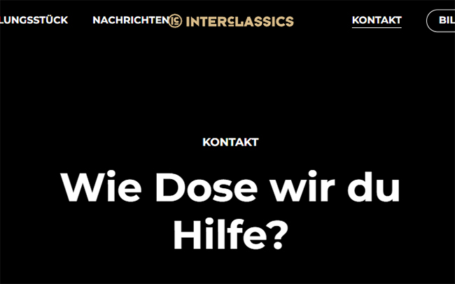 InterClassics 2025 Hilfe